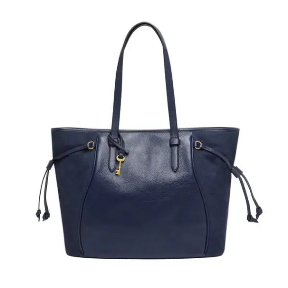 Fossil Navy Leather & Suede Tote - Picture 7 of 7